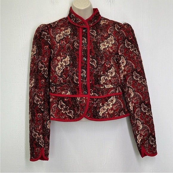 NWT Free People Zoey Floral Printed Snap Closure Quilted Patchwork Jacket XS - Picture 5 of 15